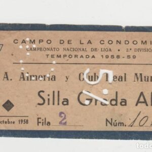 CAMPO DE LA CONDOMINA- C.A.ALMERIA Y CLUB REAL MURCIA-TEMPORADA 1958-1959-12 DE OCTUBRE DE 1958